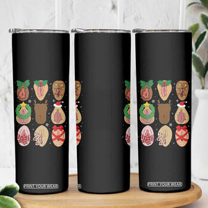 Funny Naughty Christmas Dirty Xmas Adult Humor Skinny Tumbler TS11 Print Your Wear
