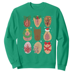 Funny Naughty Christmas Dirty Xmas Adult Humor Sweatshirt TS11 Irish Green Print Your Wear