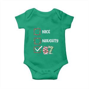 Funny Nice Naughty 67 Baby Onesie Christmas Six Seven Meme Brainrot TS11 Irish Green Print Your Wear