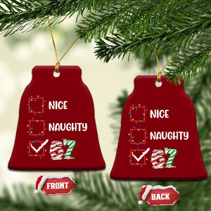 Funny Nice Naughty 67 Ceramic Ornament Christmas Six Seven Meme Brainrot TS11 Print Your Wear