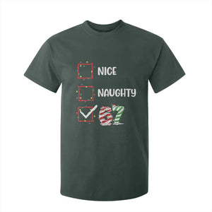 Funny Nice Naughty 67 T Shirt For Kid Christmas Six Seven Meme Brainrot TS11 Dark Forest Green Print Your Wear