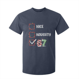 Funny Nice Naughty 67 T Shirt For Kid Christmas Six Seven Meme Brainrot TS11 Navy Print Your Wear
