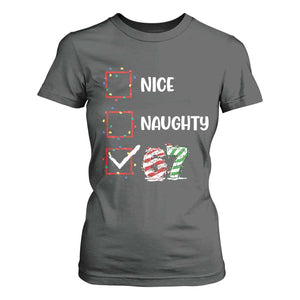 Funny Nice Naughty 67 T Shirt For Women Christmas Six Seven Meme Brainrot TS11 Dark Heather Print Your Wear