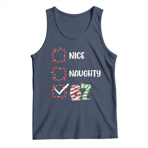 Funny Nice Naughty 67 Tank Top Christmas Six Seven Meme Brainrot TS11 Navy Print Your Wear