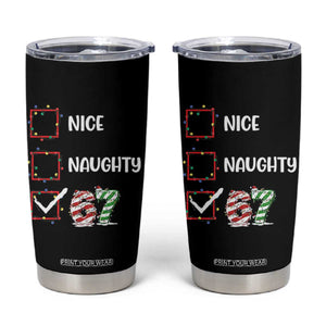 Funny Nice Naughty 67 Tumbler Cup Christmas Six Seven Meme Brainrot TS11 Black Print Your Wear