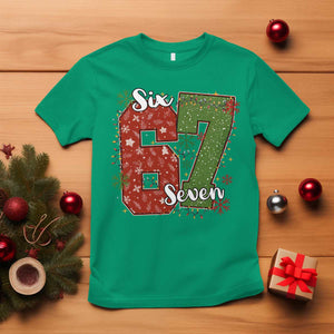 67 Christmas T Shirt Funny Six Seven Meme Gen Alpha Slang Snowflake TS11 Irish Green Print Your Wear