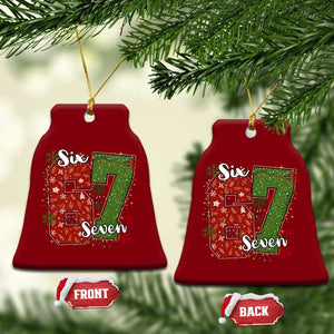 67 Xmas Ceramic Ornament Funny Six Seven Meme Gen Alpha Slang Snowflake TS11 Print Your Wear