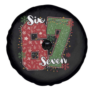 67 Christmas Spare Tire Cover Funny Six Seven Meme Gen Alpha Slang Snowflake TS11 Print Your Wear