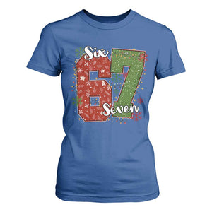 67 Christmas T Shirt For Women Funny Six Seven Meme Gen Alpha Slang Snowflake TS11 Royal Blue Print Your Wear