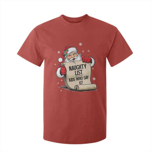 Funny 67 Christmas T Shirt For Kid Naughty List Kids Who Say Six Seven Santa TS11 Red Print Your Wear