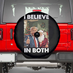 Funny Trump Santa Christmas Spare Tire Cover I Believe In Both President Xmas TS11 Black Print Your Wear