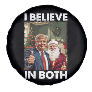 Funny Trump Santa Christmas Spare Tire Cover I Believe In Both President Xmas TS11 Print Your Wear