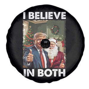 Funny Trump Santa Christmas Spare Tire Cover I Believe In Both President Xmas TS11 Print Your Wear