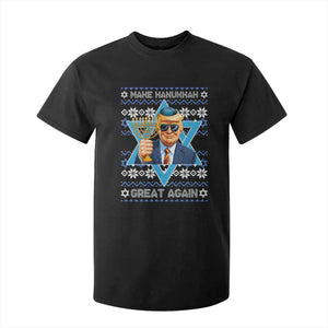 Funny Make Hanukkah Great Again Chanukah Trump T Shirt For Kid Jewish David Stars TS11 Black Print Your Wear