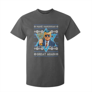 Funny Make Hanukkah Great Again Chanukah Trump T Shirt For Kid Jewish David Stars TS11 Dark Heather Print Your Wear