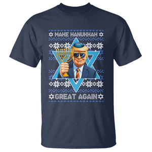 Funny Make Hanukkah Great Again Chanukah Trump T Shirt Jewish David Stars TS11 Navy Print Your Wear