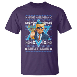 Funny Make Hanukkah Great Again Chanukah Trump T Shirt Jewish David Stars TS11 Purple Print Your Wear