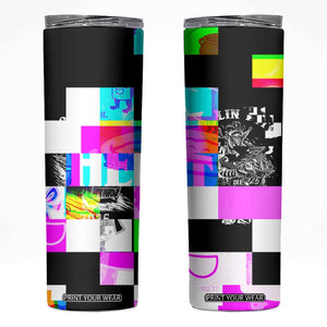 Funny Cowboy Raccoon Rollin Into 2026 Skinny Tumbler New Year Dumpster Fire 2026 Rodeo TS11 Black Print Your Wear