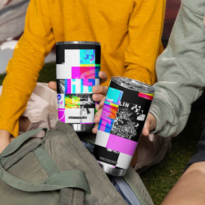 Funny Cowboy Raccoon Rollin Into 2026 Tumbler Cup New Year Dumpster Fire 2026 Rodeo TS11 Print Your Wear