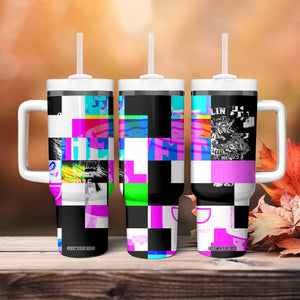 Funny Cowboy Raccoon Rollin Into 2026 Tumbler With Handle New Year Dumpster Fire 2026 Rodeo TS11 Print Your Wear