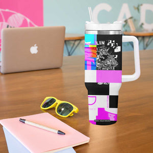 Funny Cowboy Raccoon Rollin Into 2026 Tumbler With Handle New Year Dumpster Fire 2026 Rodeo TS11 Print Your Wear