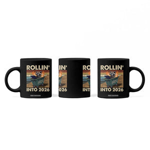 Funny Raccoon Rollin Into 2026 Coffee Mug New Year Dumpster Fire TS11 Print Your Wear