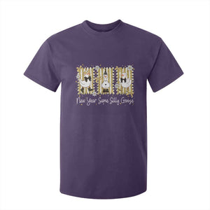 Funny New Year Same Silly Goose T Shirt For Kid New Year Eve Goose Squad Faux Glitter TS11 Purple Print Your Wear