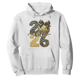 Happy New Year 2026 Hoodie Hello 2026 Disco Ball Coquette Bow Faux Glitter TS11 White Print Your Wear
