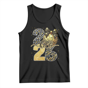 Happy New Year 2026 Tank Top Hello 2026 Disco Ball Coquette Bow Faux Glitter TS11 Black Print Your Wear