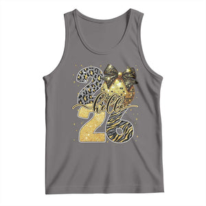Happy New Year 2026 Tank Top Hello 2026 Disco Ball Coquette Bow Faux Glitter TS11 Deep Heather Print Your Wear