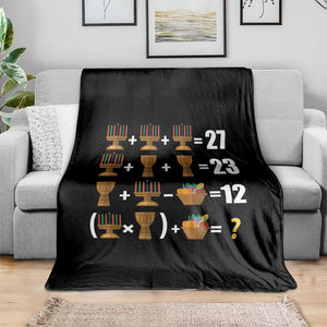 Funny 67 Kwanzaa Math Throw Blanket Six Seven Meme Kinara Candles African American Christmas TS11 Print Your Wear