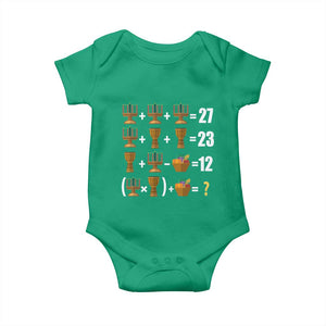 Funny 67 Kwanzaa Math Baby Onesie Six Seven Meme Kinara Candles African American Christmas TS11 Irish Green Print Your Wear