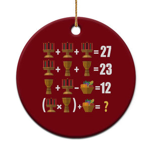 Funny 67 Kwanzaa Math Ceramic Ornament Six Seven Meme Kinara Candles African American Christmas TS11 1pc Red Print Your Wear