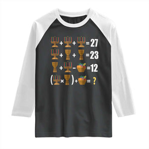Funny 67 Kwanzaa Math Raglan Shirt Six Seven Meme Kinara Candles African American Christmas TS11 Black White Print Your Wear
