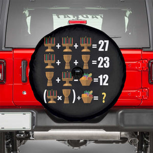 Funny 67 Kwanzaa Math Spare Tire Cover Six Seven Meme Kinara Candles African American Christmas TS11 Black Print Your Wear
