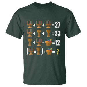 Funny 67 Kwanzaa Math T Shirt Six Seven Meme Kinara Candles African American Christmas TS11 Dark Forest Green Print Your Wear
