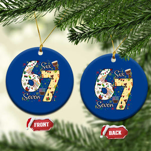 Funny 67 Kwanzaa Ceramic Ornament Six Seven Meme Kinara Candles African American Christmas TS11 1pc Blue Print Your Wear