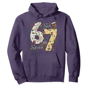 Funny 67 Kwanzaa Hoodie Six Seven Meme Kinara Candles African American Christmas TS11 Purple Print Your Wear