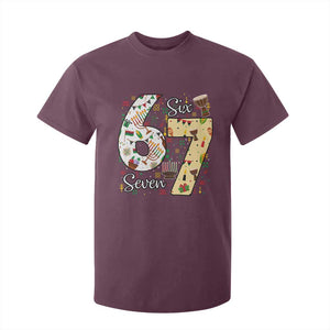 Funny 67 Kwanzaa T Shirt For Kid Six Seven Meme Kinara Candles African American Christmas TS11 Maroon Print Your Wear