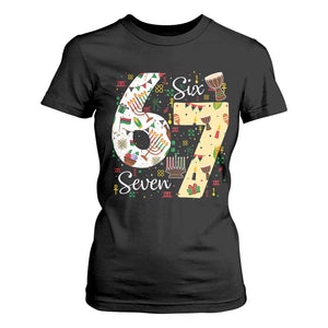 Funny 67 Kwanzaa T Shirt For Women Six Seven Meme Kinara Candles African American Christmas TS11 Black Print Your Wear