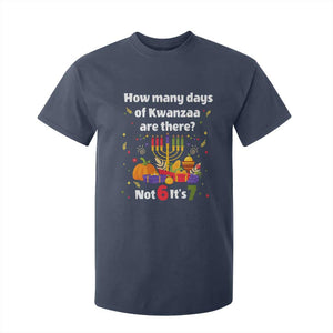Funny 67 Kwanzaa T Shirt For Kid How Many Days Of Kwanzaa Are There Not 6 It Is 7 TS11 Navy Print Your Wear