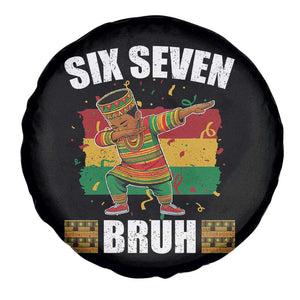 Funny 67 Kwanzaa Spare Tire Cover Six Seven Bruh Dabbing African Heritage TS11 Print Your Wear