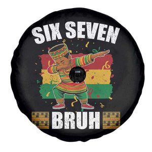 Funny 67 Kwanzaa Spare Tire Cover Six Seven Bruh Dabbing African Heritage TS11 Print Your Wear