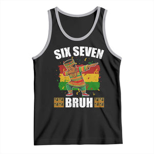 Funny 67 Kwanzaa Tank Top Six Seven Bruh Dabbing African Heritage TS11 Black Athletic Heather Print Your Wear