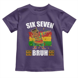 Funny 67 Kwanzaa Toddler T Shirt Six Seven Bruh Dabbing African Heritage TS11 Purple Print Your Wear