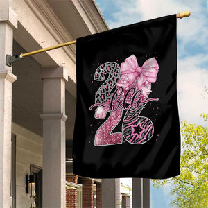 Happy New Year 2026 Garden Flag Hello 2026 Disco Ball Pink Coquette Bow Faux Glitter TS11 Print Your Wear
