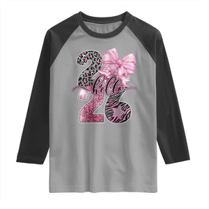 Happy New Year 2026 Raglan Shirt Hello 2026 Disco Ball Pink Coquette Bow Faux Glitter TS11 Sport Gray Black Print Your Wear