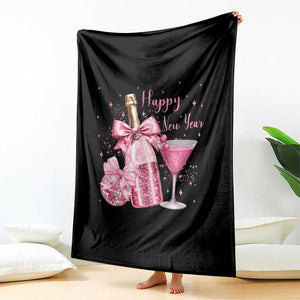 Happy New Year 2026 New Years Eve Party Throw Blanket Pink Cocktail Disco Ball TS11 Print Your Wear