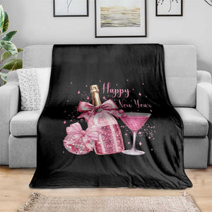 Happy New Year 2026 New Years Eve Party Throw Blanket Pink Cocktail Disco Ball TS11 Print Your Wear