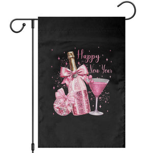 Happy New Year 2026 New Years Eve Party Garden Flag Pink Cocktail Disco Ball TS11 Black Print Your Wear